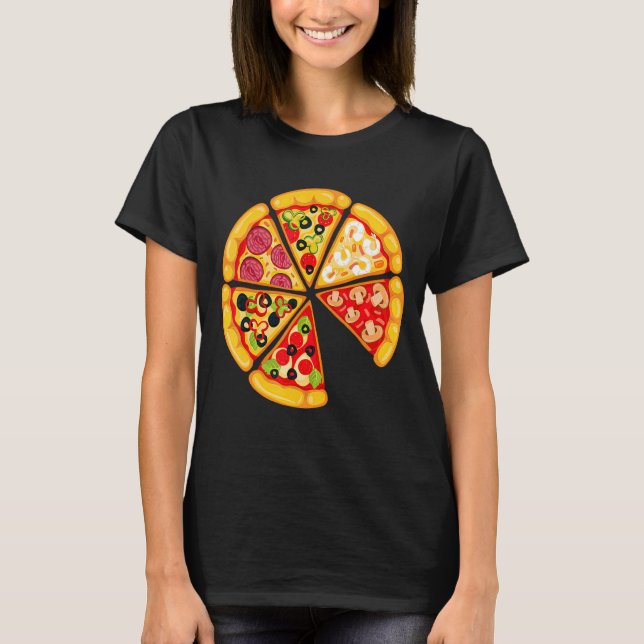 Pizza Pie & Slice Dad And Son Matching Pizza Fathe T-Shirt (Front)