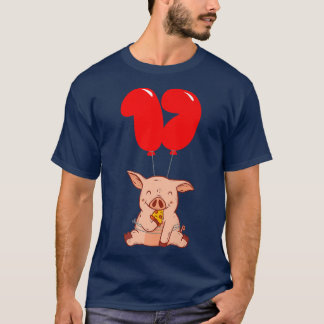 Pizza Pig17th Birthdaykids Balloon Party 22674294 T-Shirt