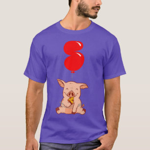 Pizza Pig5th Birthdaykids Balloon Party 22834301 T-Shirt