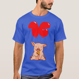 Pizza Pig 16th Birthday Kids Balloon Party T-Shirt