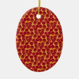 pizza pizza ceramic ornament