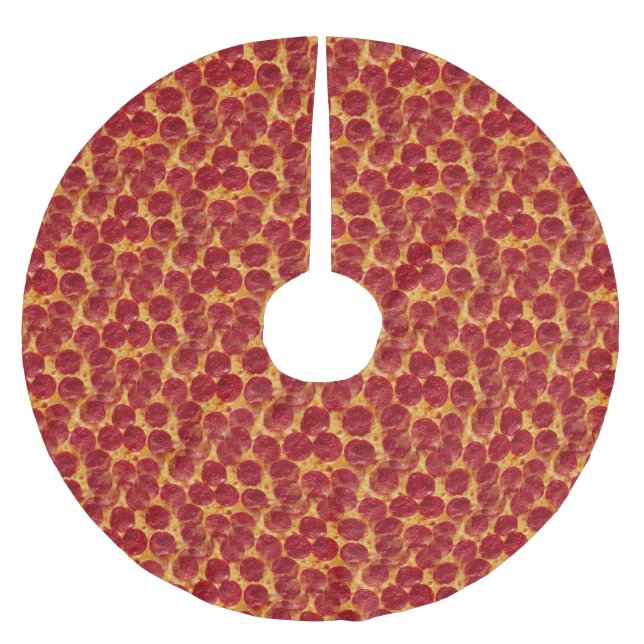 pizza pizza xmas christmas tree skirt (Front)