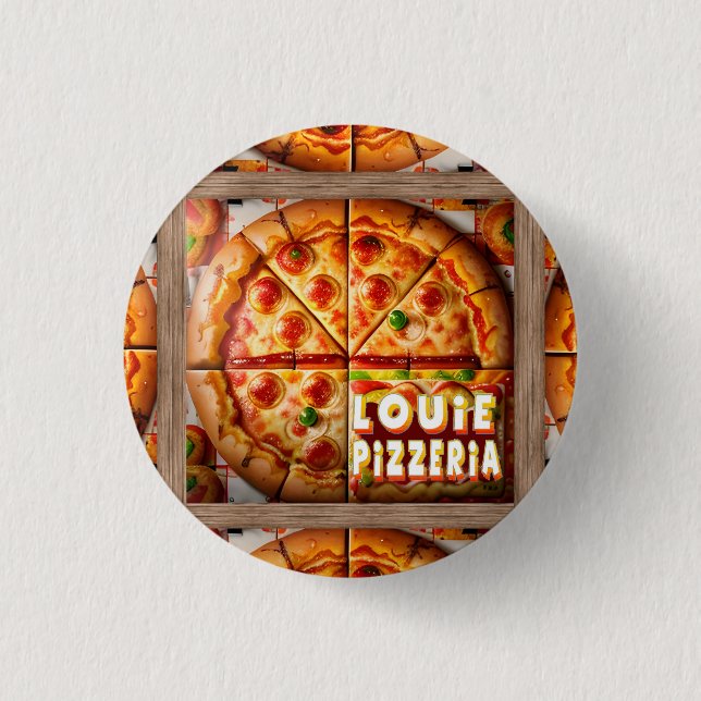 Pizza Pizzeria Design 1 Inch Round Button (Front)