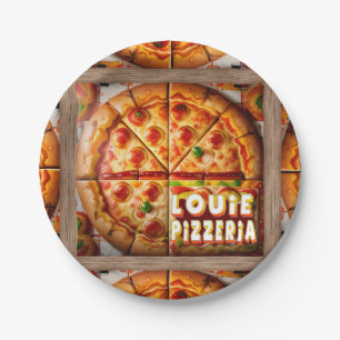 Pizza Pizzeria Design Paper Plate