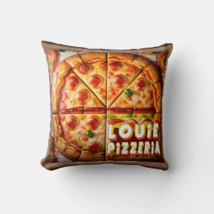 Pizza Pizzeria Design Throw Pillow
