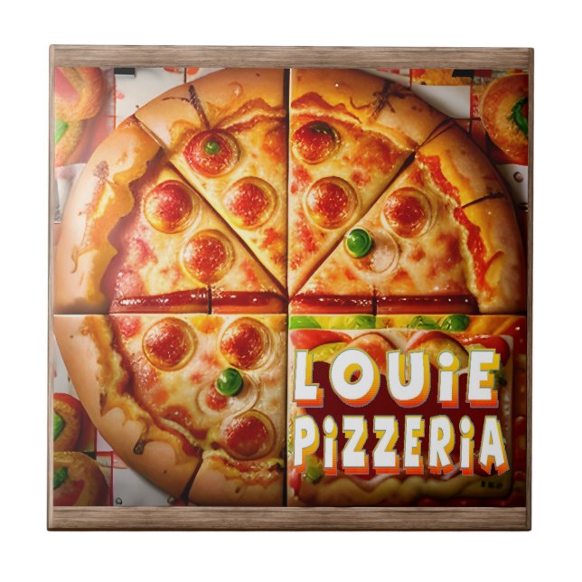 Pizza Pizzeria Design Tile (Front)