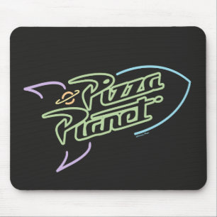 Pizza Planet Neon Sign Graphic Mouse Pad