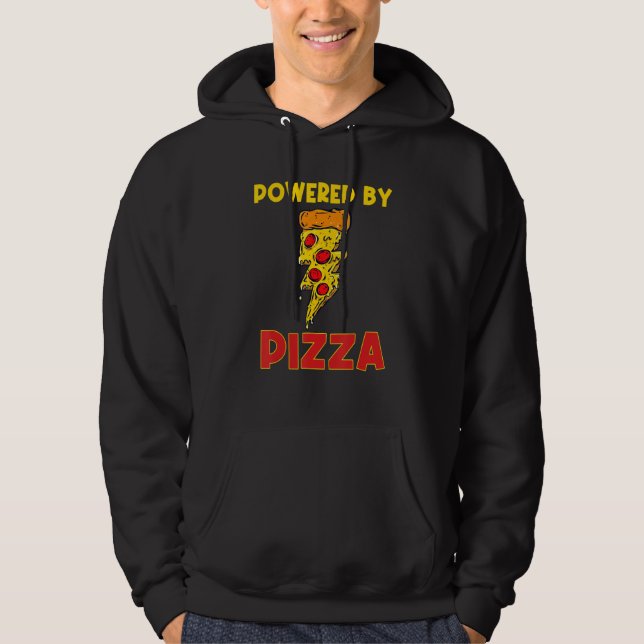 Pizza  Powered By Pizza for Men Women Kids Hoodie (Front)