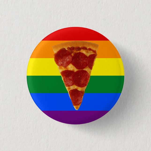 Pizza Pride 1 Inch Round Button (Front)