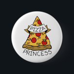 Pizza Princess 2 Inch Round Button<br><div class="desc">Cute design for the ultimate pizza lover.</div>