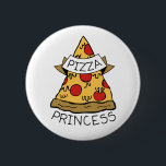 Pizza Princess 2 Inch Round Button<br><div class="desc">Cute design for the ultimate pizza lover.</div>