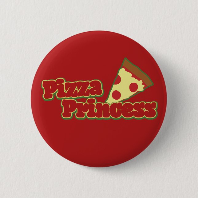 Pizza Princess 2 Inch Round Button (Front)