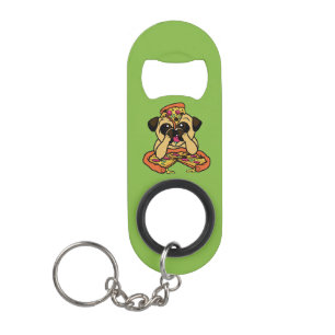 Pizza Pug custom monogram & colour bottle opener Mini Bottle Opener