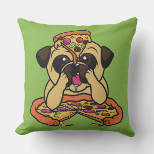 Pizza Pug throw pillows