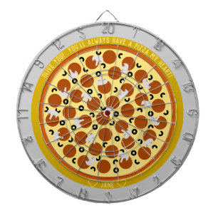 Pizza Puns Personalized Pepperoni Pizza w/Toppings Dartboard