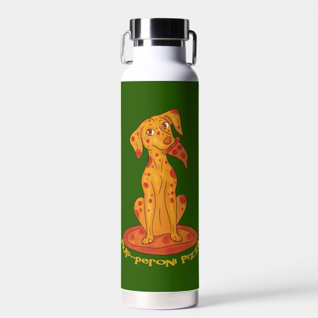 Pizza Puppy Water Bottle (Front)