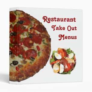 Pizza Resaurant Take Out Menu Binder