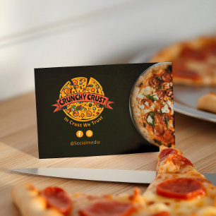 Pizza Restaurant Business   Minimalist Dark  Card