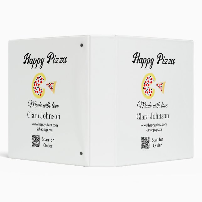 Pizza restaurant cafe pizzeria scan QR code order  Binder (Background)