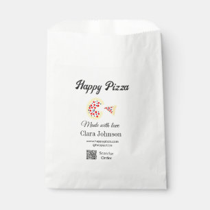 Pizza restaurant cafe pizzeria scan QR code order  Favour Bag