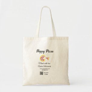 Pizza restaurant cafe pizzeria scan QR code order Tote Bag