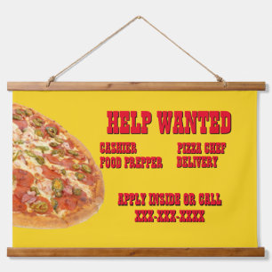 Pizza Restaurant Customize Help Wanted Jobs  Hanging Tapestry