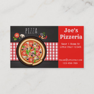 Pizza restaurant or catering business card