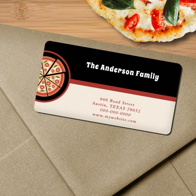 Pizza Restaurant Return Address Label (Pizza Restaurant Return Address Label)