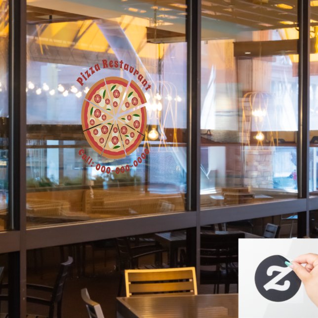 Pizza Restaurant Window Cling (Restaurant Window)