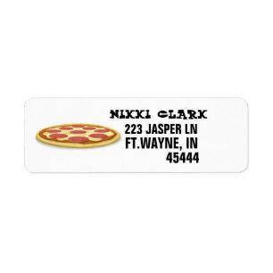 PIZZA RETURN ADDRESS LABELS