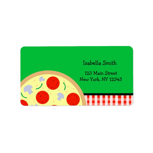 Pizza Return Address Labels (Front)