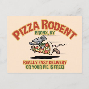Pizza Rodent Postcard