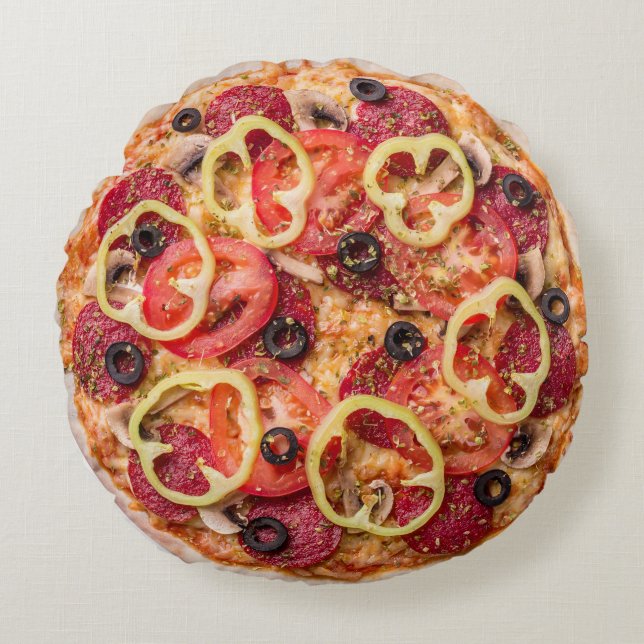 Pizza Round Pillow (Front)