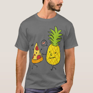 Pizza Running Away From a Pineapple, Funny Summer  T-Shirt