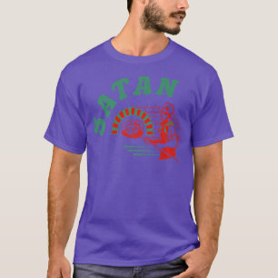 Pizza Satan Occult Punk Goth Baphomet Devil Black  T-Shirt
