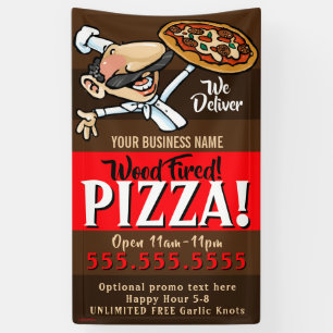 Pizza Shop Italien Bannière promotionnelle personn