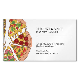 Pizza Shop Magnetic Business Card