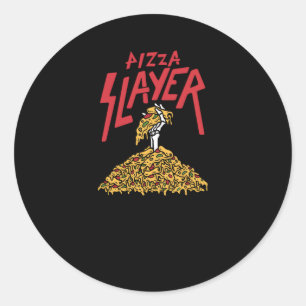 Pizza Slayer Classic Round Sticker