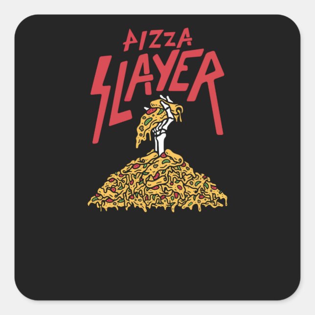 Pizza Slayer Square Sticker (Front)