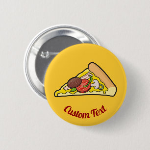 Pizza slice 2 inch round button