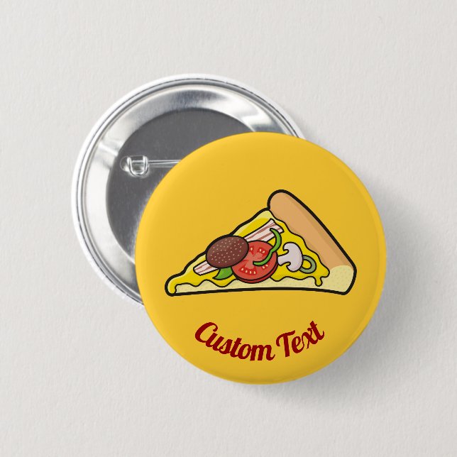 Pizza slice 2 inch round button (Front & Back)