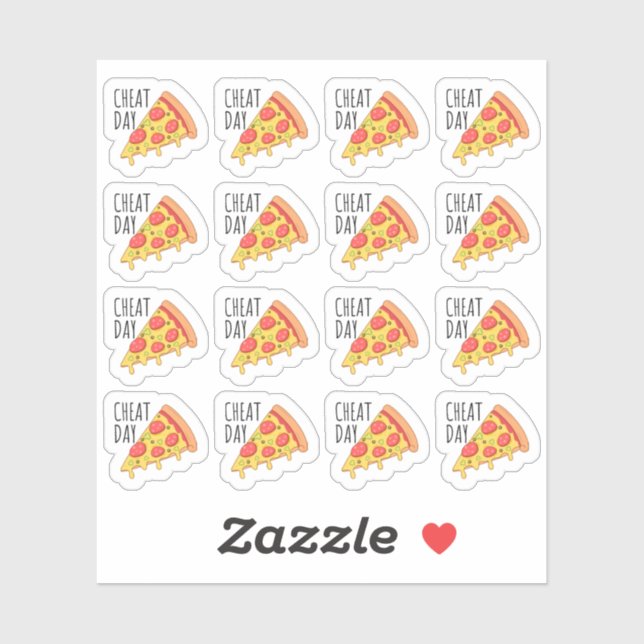Pizza Slice Cheat Day Reminder Calendar Planner (Sheet)