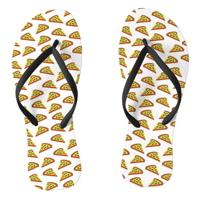 Pizza Slice Design Flip Flops (Footbed)
