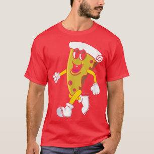 Pizza Slice Is Running, Gym Fitness Runner Maratho T-Shirt