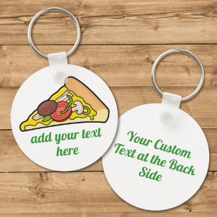 Pizza slice keychain