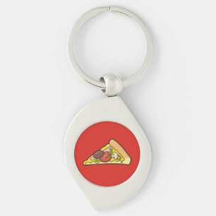 Pizza slice keychain