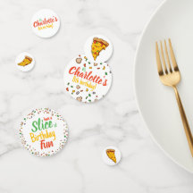 Pizza, Slice of Birthday fun, kawaii