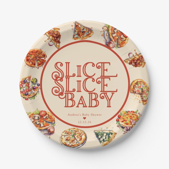 Pizza | Slice  Paper Plate (Front)