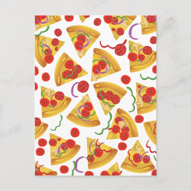 Pizza Slice Pattern Postcard (Front)