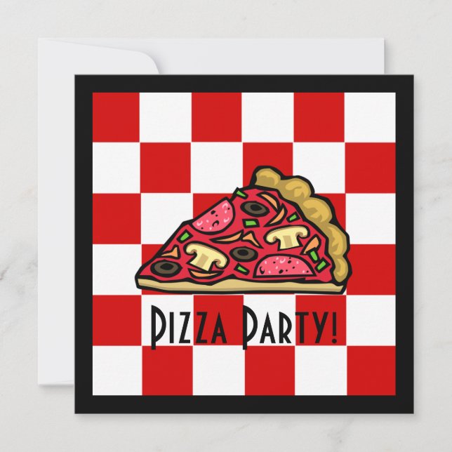 Pizza Slice Pizza Party Invitation (Front)